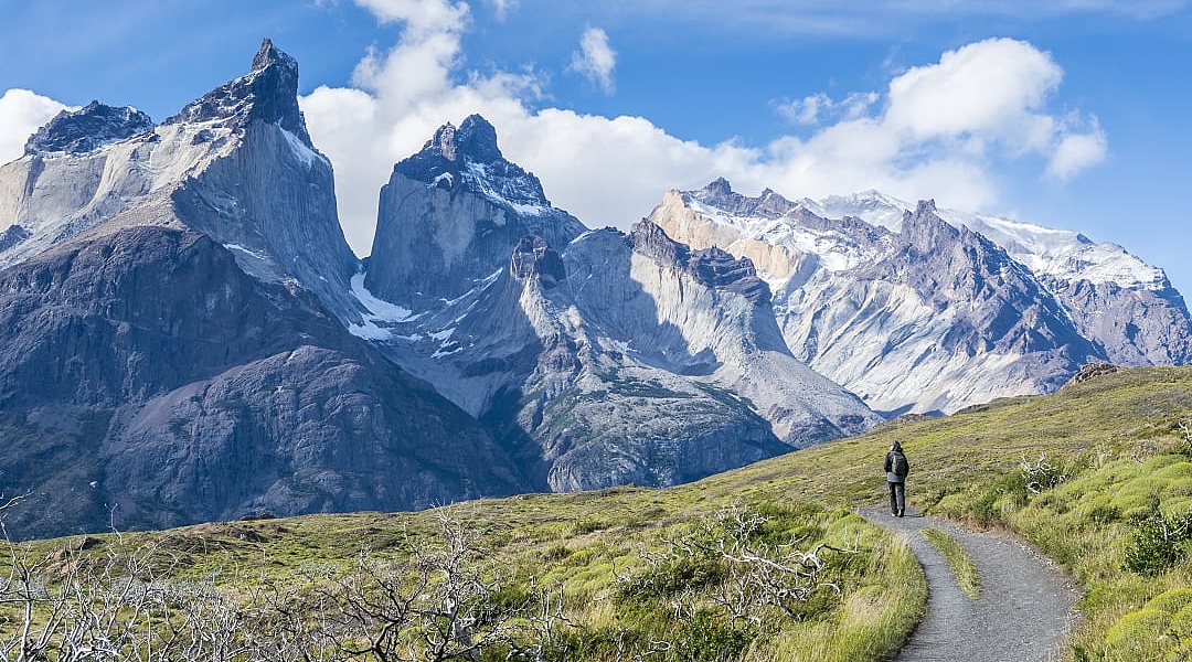 Hiking to Los Cuernos in Torres del Paine National Park, Chilean Patagonia
