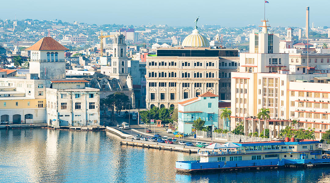 View of Port and Old Havana, Cuba.
