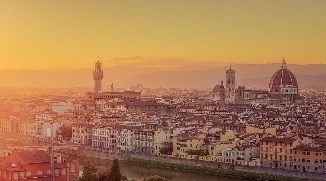 View of Florence from Piazzale Michelangelo, Tuscany, Italy.