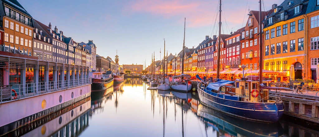 Historic Nyhavn waterfront at dusk Historic Nyhavn waterfront at dusk