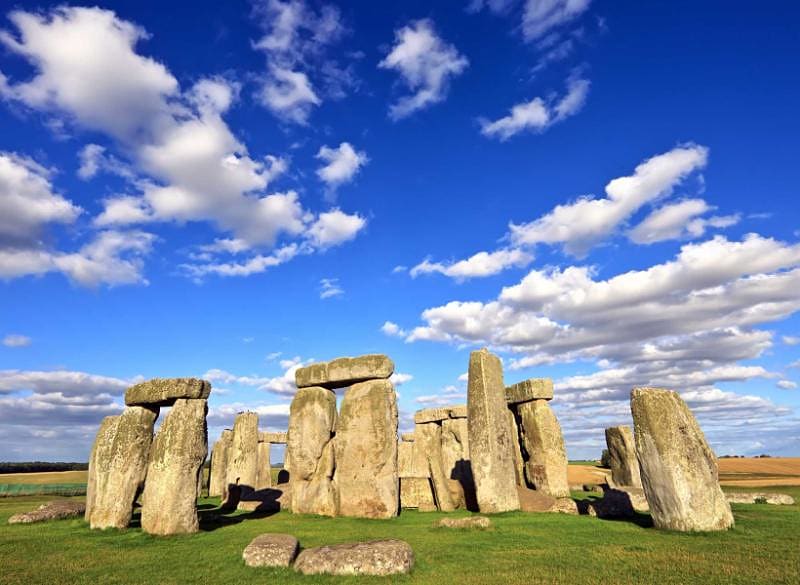 Prehistoric stone monument, Stonehenge near Salisbury, UK