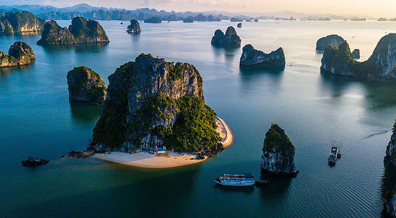 Ha Long Bay sunrise in Vietnam