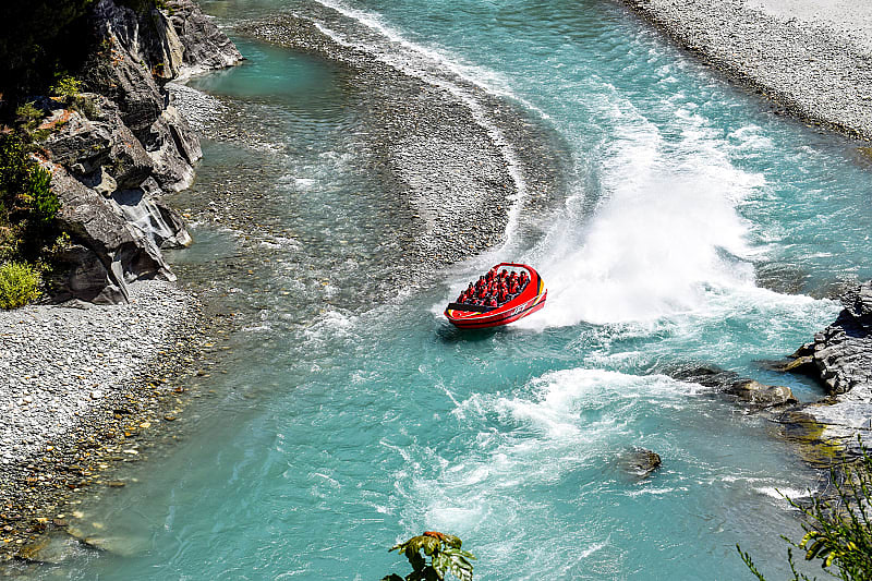 Resort Town and Famous Visitor Center Queenstown, New Zealand