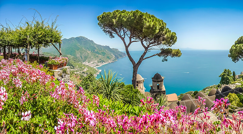 Villa Rufolo’s gardens in Ravello on the Amalfi Coast