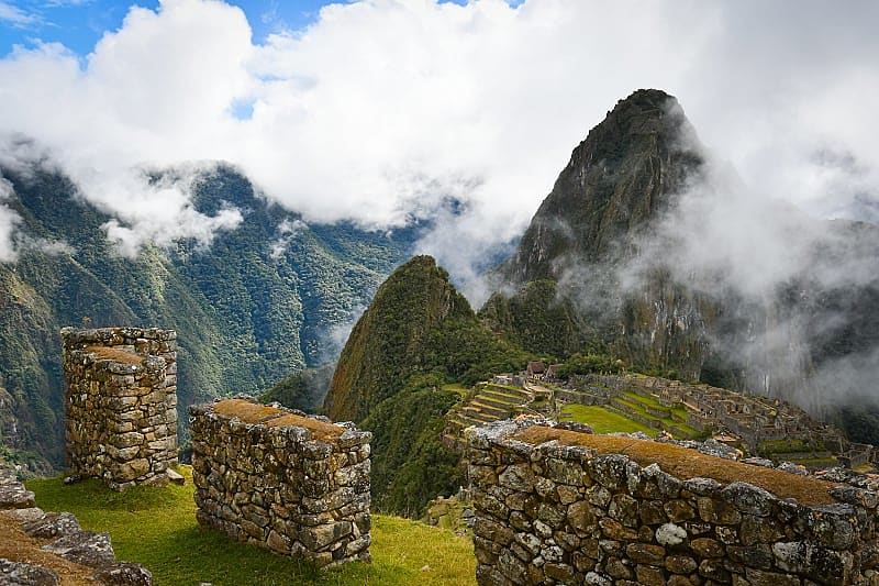 Ruins of the cloud city of Machu Picchu, Peru