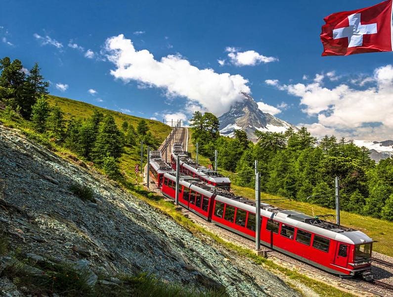 Railway in Switzerland.