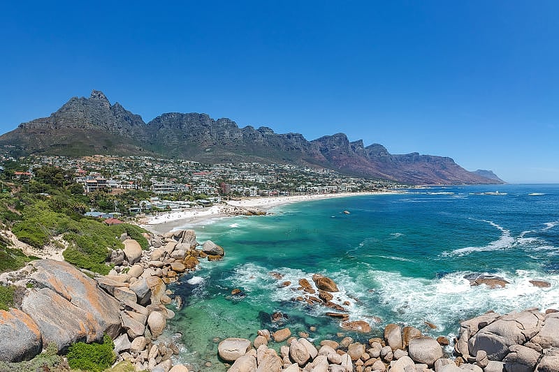 Romantic View Point of Camp's Bay South Africa Camps Bay with the Twelve Apostle Mountains in South Africa
