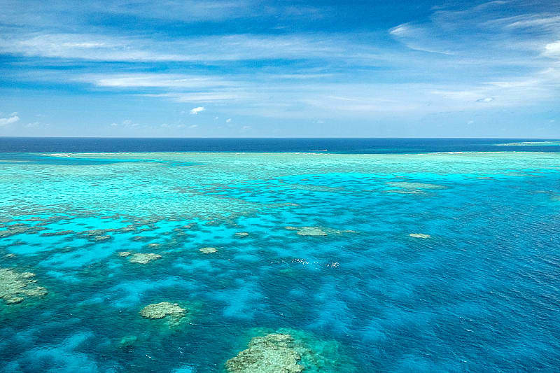Great Barrier Reef, Australia, the world's largest coral reef located in the Pacific Ocean