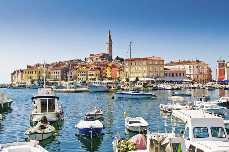 Enjoy unique customs in the historic center of Rovinj, Croatia.