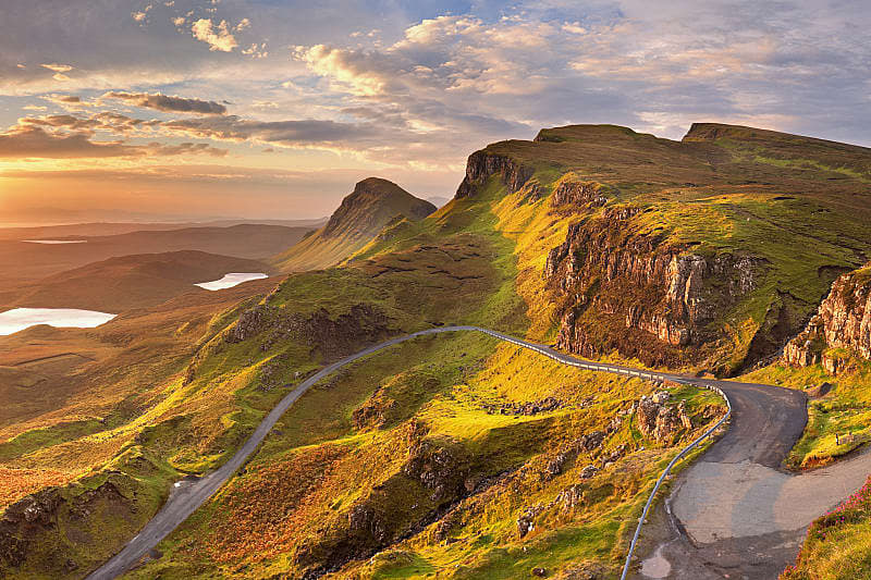 Sunrise at Quiraing, Isle of Skye in Scotland