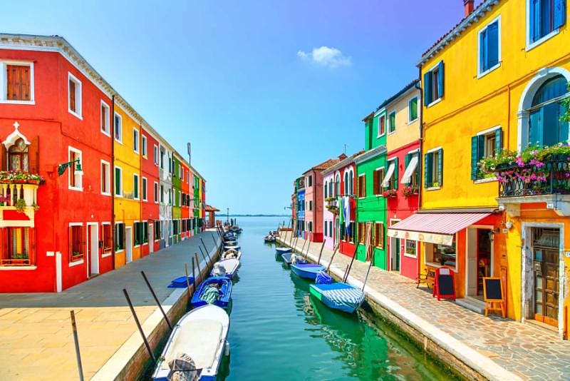 Burano Island in the Province of Venice.