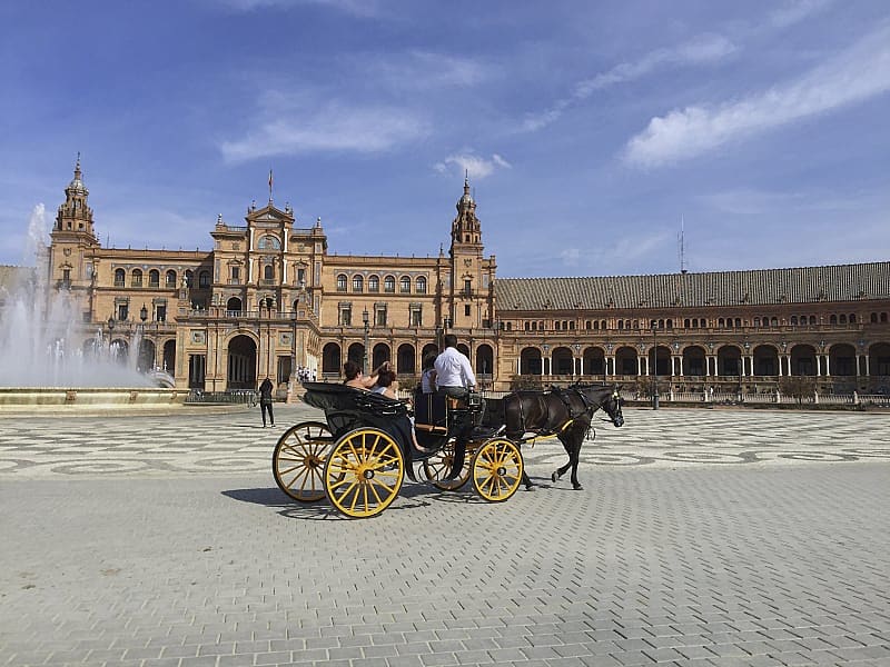 cabby in Plaza de España, Seville