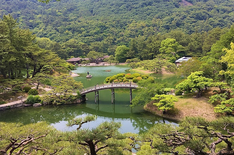Ritsurin Garden in Takamatsu on Shikoku Island, Japan