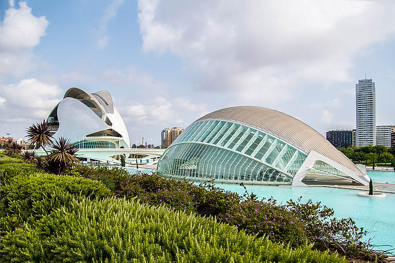 City of Art and Science in Valencia, museum, theater and the largest oceanarium in Europe