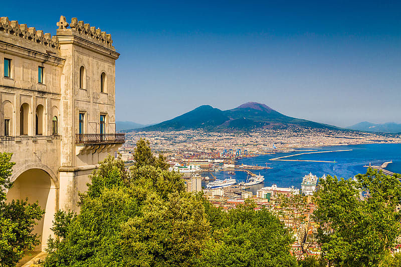 Naples, City and Vesuvius views