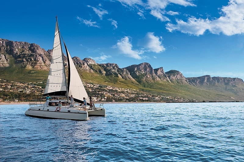 Catamaran in Cape Town, South Africa. Photo courtesy of South Africa Tourism Catamaran excursion in Cape Town, South Africa