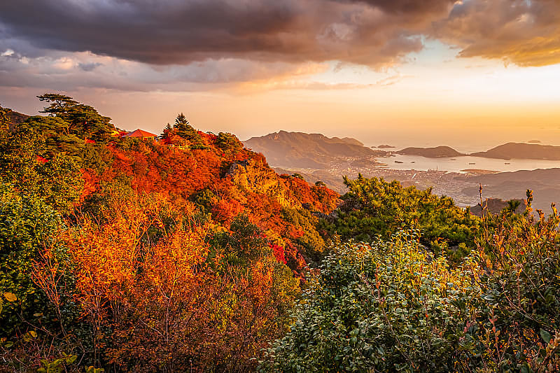Kankakei Gorge on Shodoshima island, Japan
