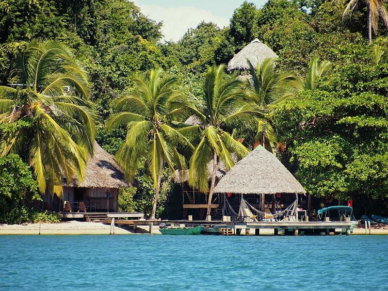 Bocas del Toro Eco Resort on a Caribbean beach