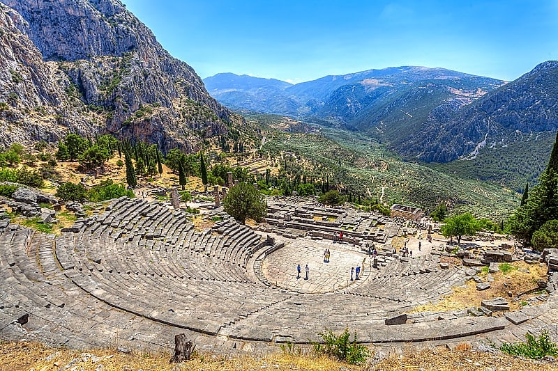 Ancient theater in Delphi, Greece
