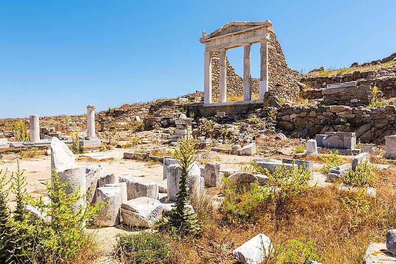 Archaeological sites of Delos island, Greece