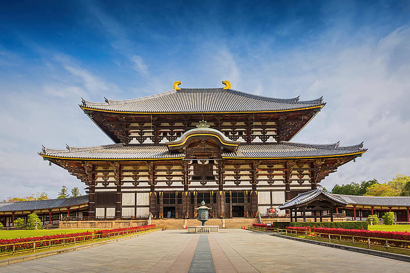 Todai-ji is an ancient Buddhist temple in the city of Nara, considered the largest wooden structure in the world.