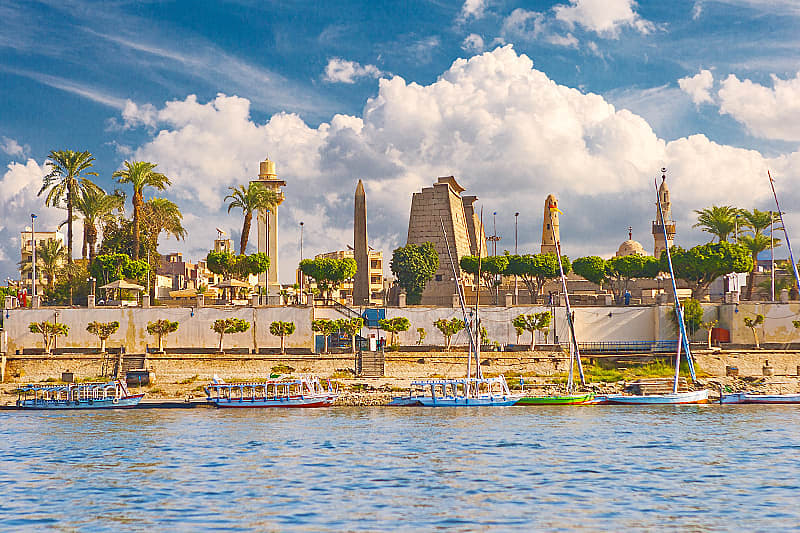 Karnak Temple on the Nile River in Luxor, Egypt