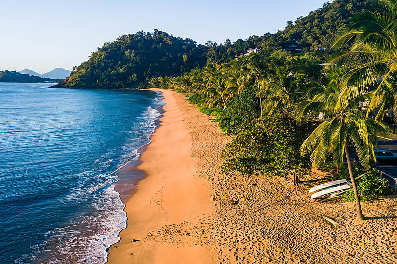 Stunning views of the beach early in the morning, Palm Cove, Queensland.