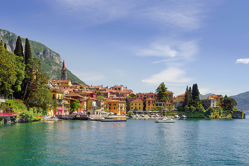 Adventure and Romance Tour of Italy & Greece Colorful town of Varenna on Lake Como, Italy