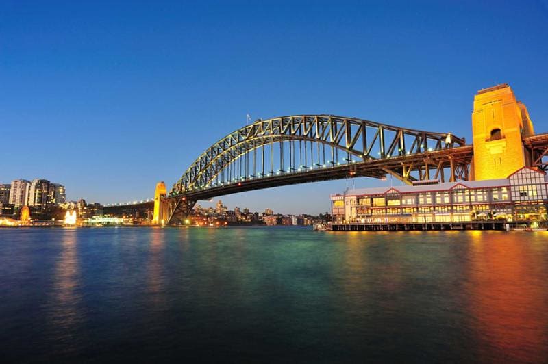 Australian Outback Staircase to the Moon Tour austrailia sydney harbor bridge in twilight