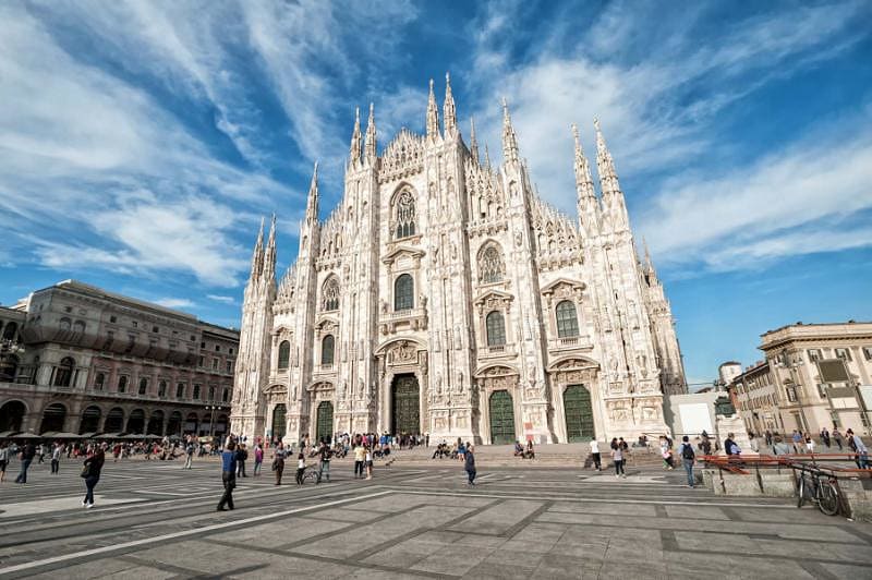 Milan Cathedral in Italy, the third largest church in Europe