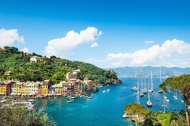 Aerial view of Portofino.