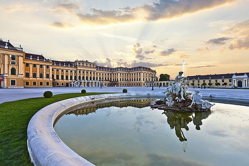 Connecting Regal Treasures: Berlin, Prague & Vienna Tour Fountain at Shoenbrunn Palace in Vienna, Austria