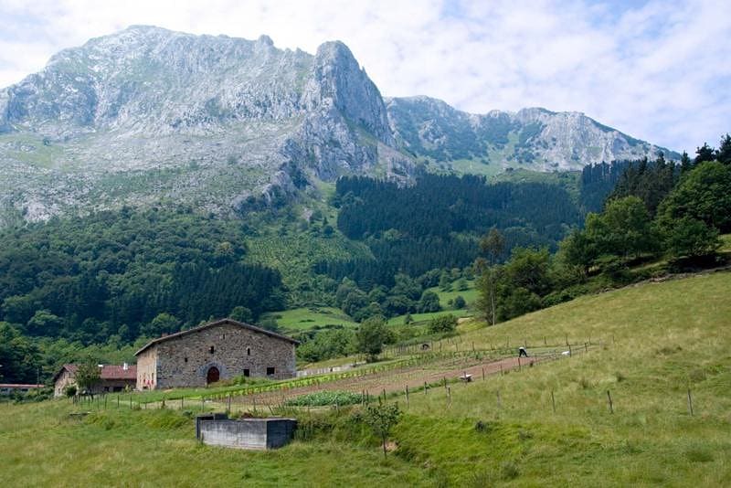 Typical Basque country house, northern Spain