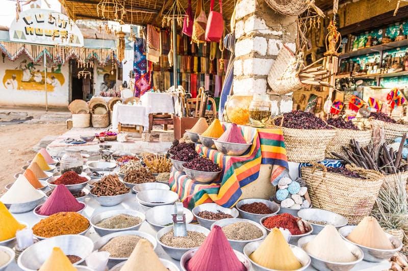 Spices for sale in Egypt.