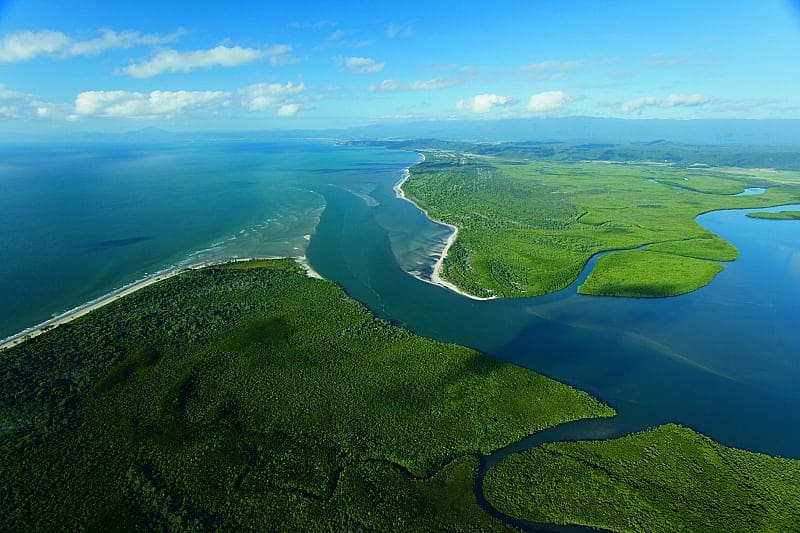 Aerial view of National Park River in Australia. Photo © Tourism Port Douglas and Daintree Aerial view of National Park River in Australia. Photo © Tourism Port Douglas and Daintree