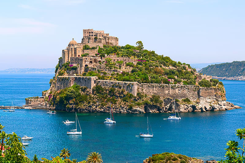 Aragon Castle on Ischia Island.