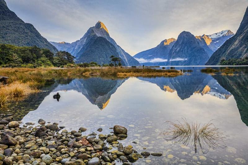 Mitre Peak at Milford Sound.