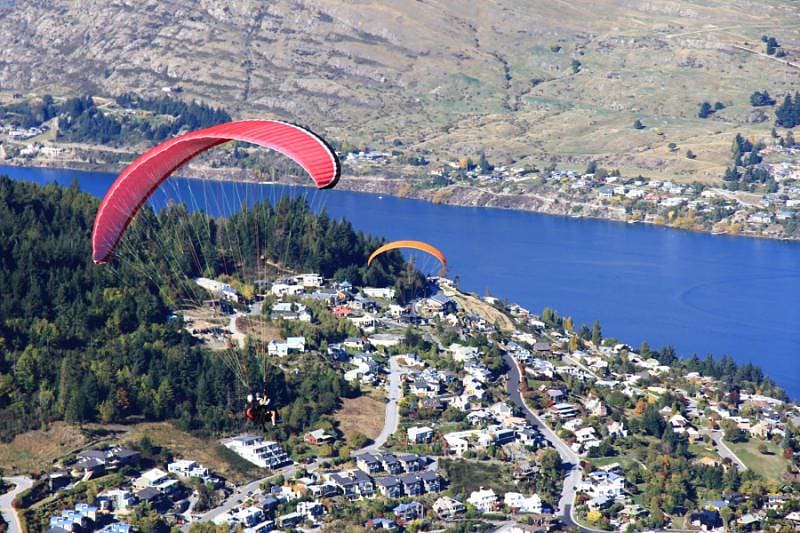 Amazing aerial view of Queenstown, New Zealand