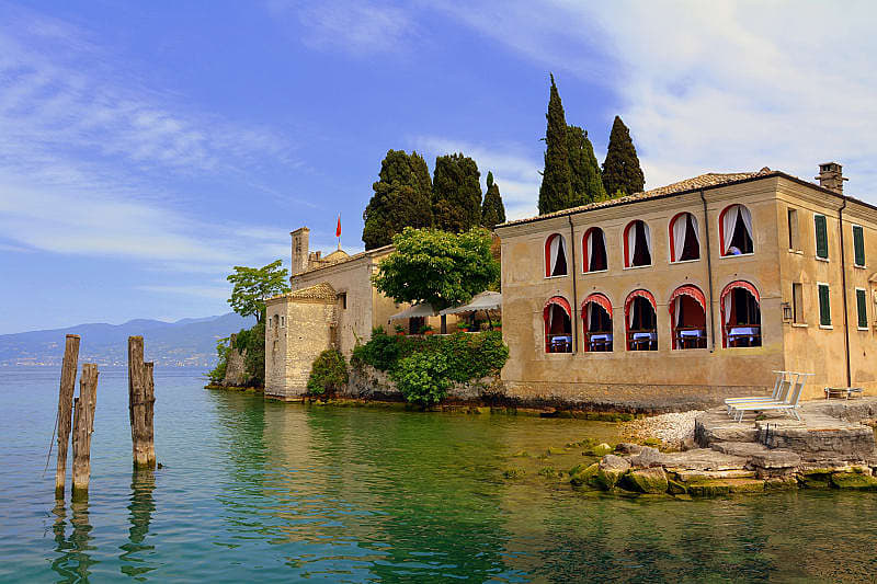 Villa on the promontory of Punta San Vigilio, Lake Garda, Italy