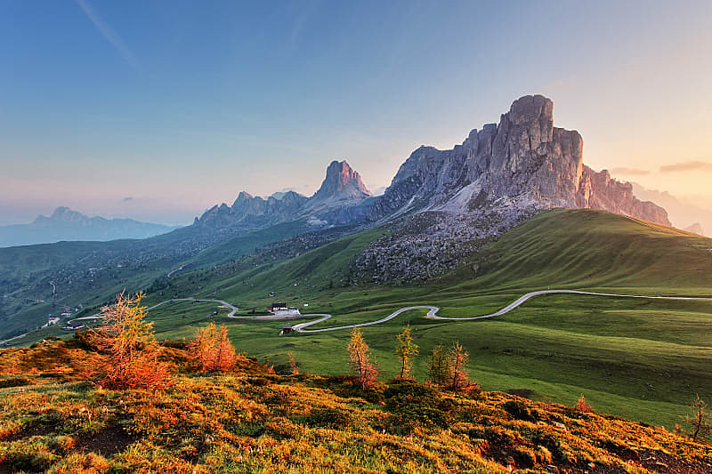 The mountains are a majestic place where fairy tales are born. Italian Dolomites.