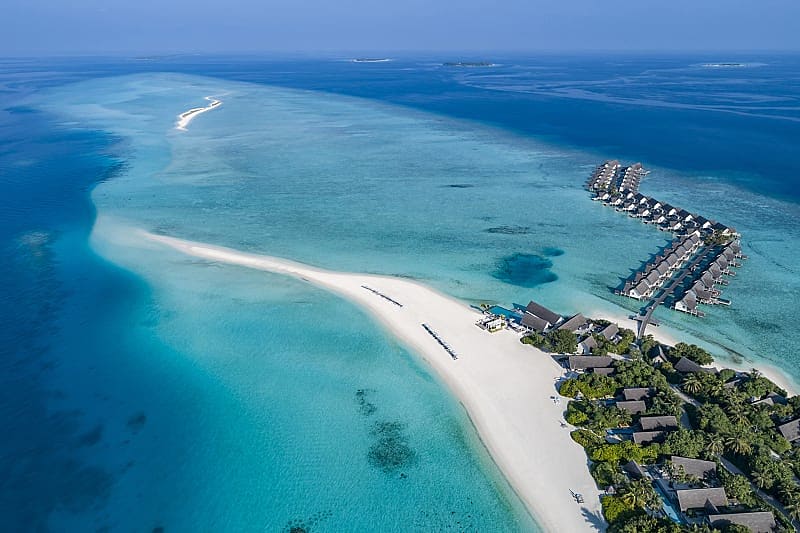 Aerial view of the Four Seasons at Landaa Giraavaru in the Maldives. Photo courtesy of Markus Gortz / Four Seasons Aerial view of the Four Seasons at Landaa Giraavaru in the Maldives. Photo courtesy of Markus Gortz / Four Seasons