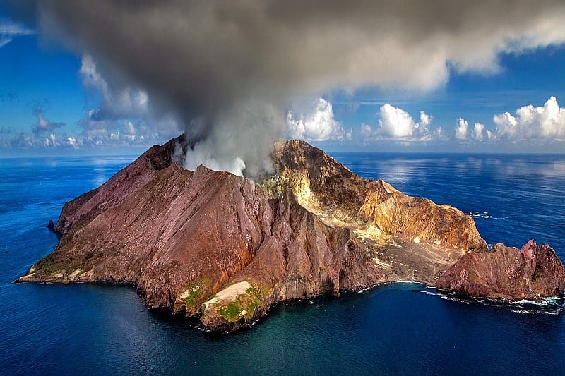 White Island is New Zealand's only active volcanic island.