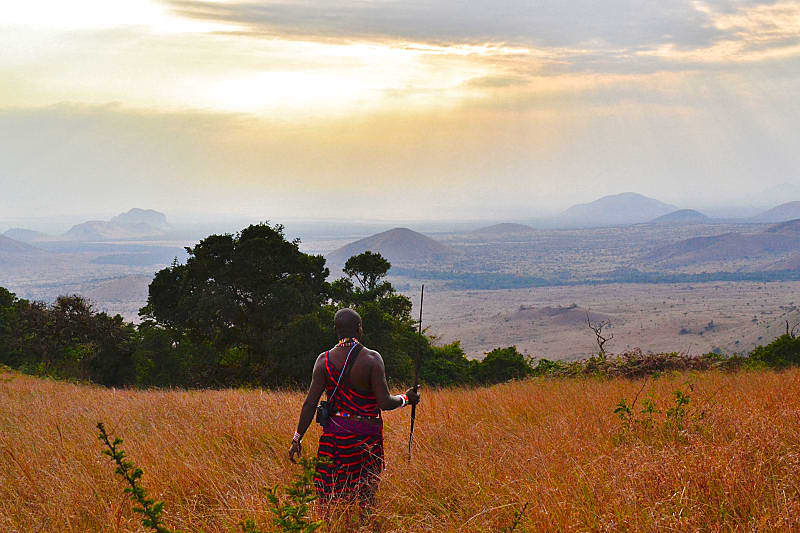 Maasai guide in Chyulu Hills, Kenya