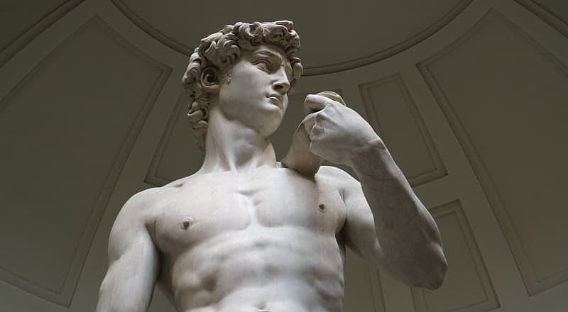Michelangelo’s David at the Uffizi Gallery in Florence