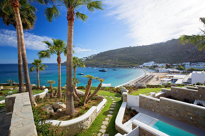 Best Greek Islands Vacation in 8 Days Resort at Paraga Beach on Mykonos, Greece