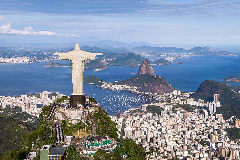 Rio de Janeiro, Brazil Cityscape with Christ the Redeemer statue in Rio de Janeiro, Brazil