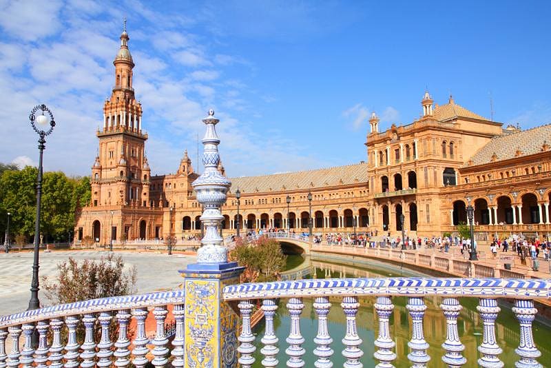 Be sure to visit the Plaza de España in Seville, the cultural heritage of this country.