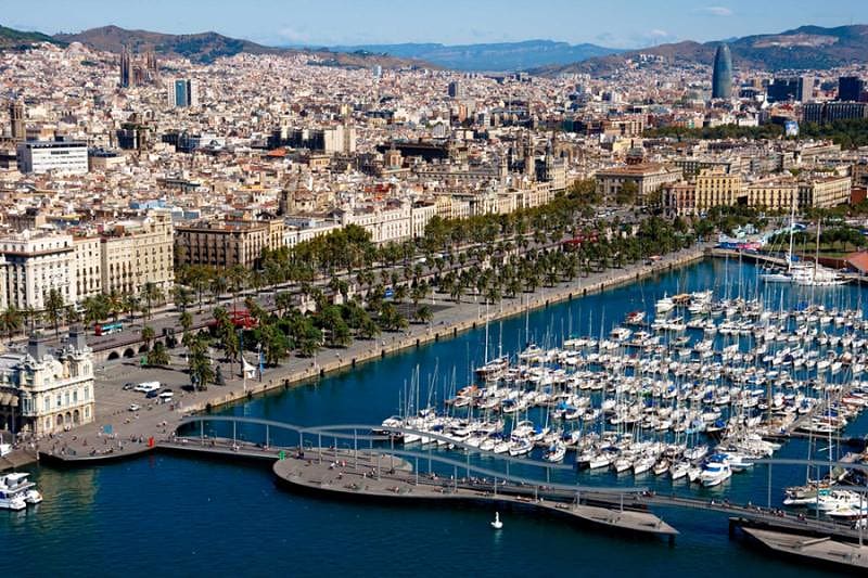 View of the city of Barcelona, Spain