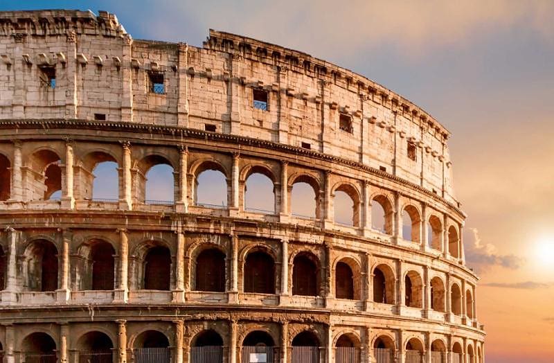 Colosseum during sunset, Rome, Italy