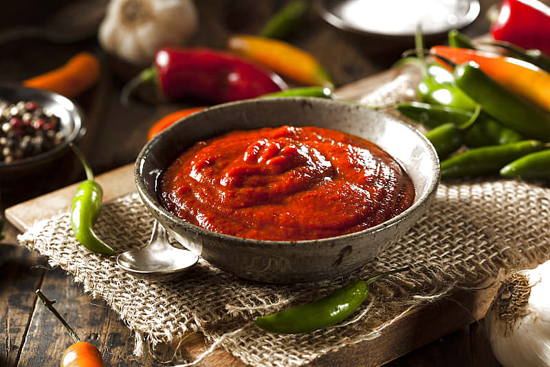 The iconic Sriracha sauce.